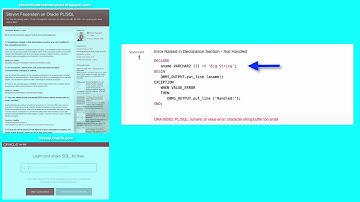 1. Exceptions raised in declaration section not handled in exception section.