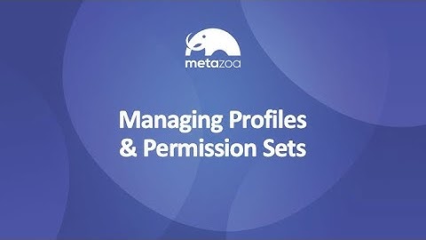Managing Profiles and Permission Sets