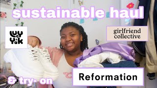 a small sustainable haul  for 2022 ft. reformation, girlfriend collective etc.🧚🏽‍♀️🌎
