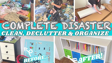 COMPLETE DISASTER CLEAN WITH ME | CLEAN, DECLUTTER AND ORGANIZE | EXTREME CLEANING MOTIVATION 2021