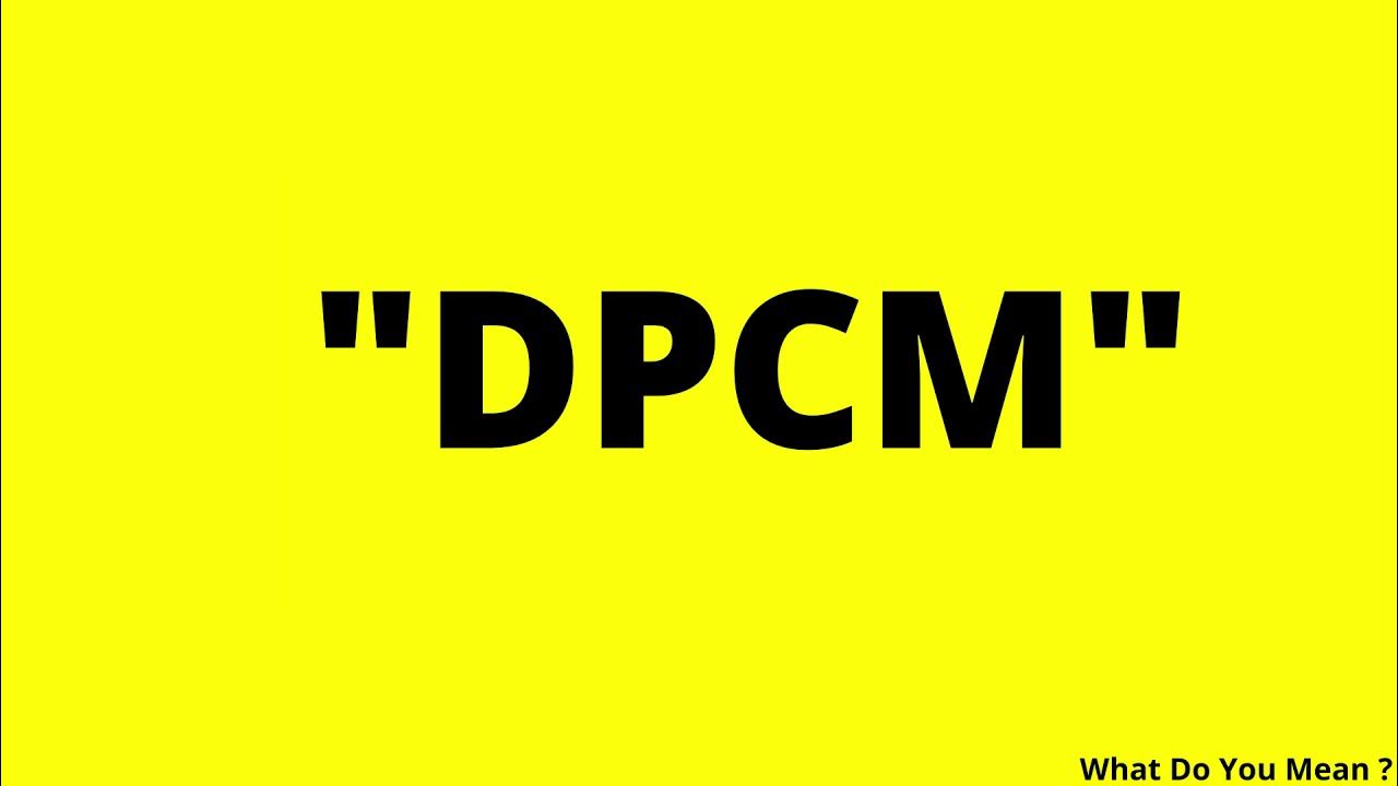 DPCM Full Form What is DPCM ? YouTube