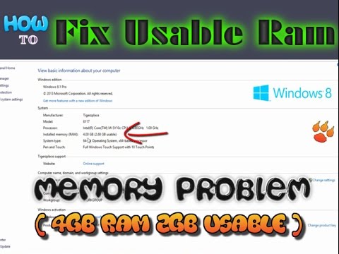 How to fix usable ram memory problem ( 4gb ram 2gb usable ) - 64 bit Windows