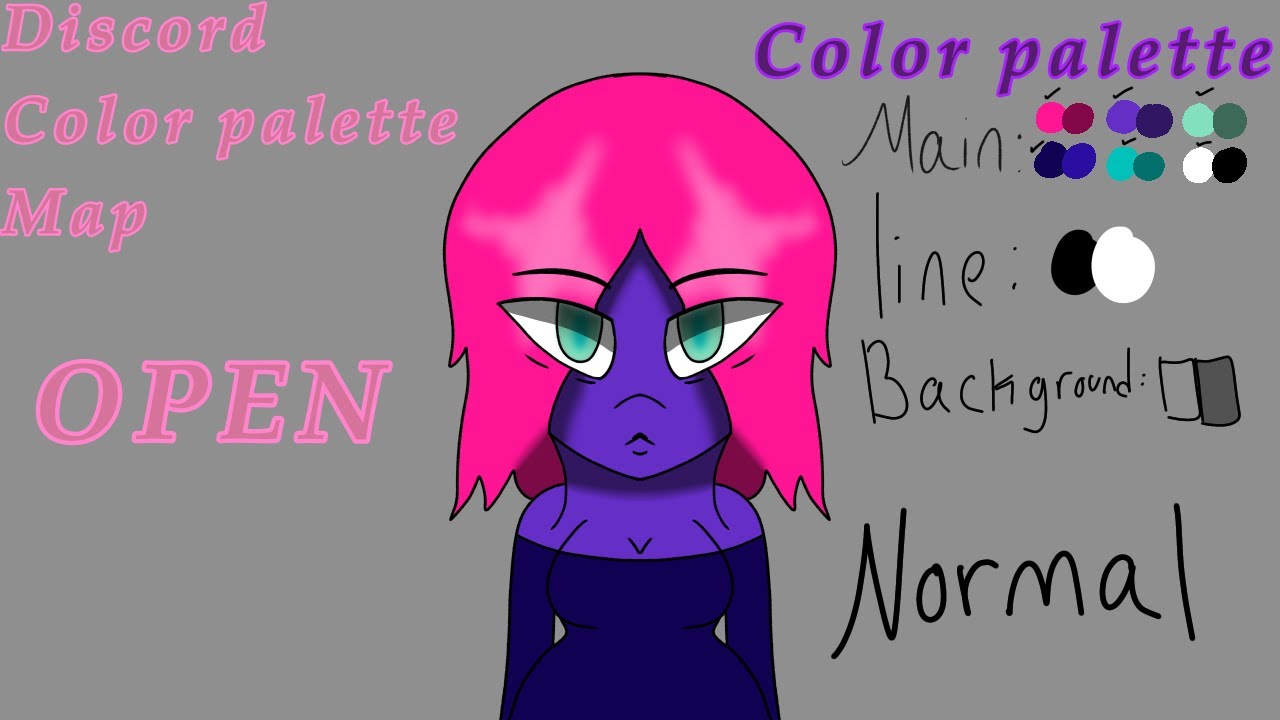 Discord Colors Palette MAP//OPEN//BEGINNER FRIENDLY//BACKUPS OPEN// 5 ...