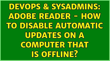 DevOps & SysAdmins: Adobe Reader - How to disable automatic updates on a computer that is offline?