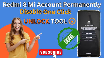 Xiaomi Redmi 8 (Olive) Mi Account Disable Unlock Tool | One Click Unlock tool | Mi Account Remove ||