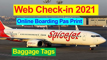 How to do Spicejet Web check-in 2021 in Hindi | Boarding Pass Online | Baggage Tags Print