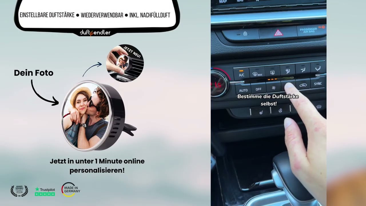 DuftPendler™ AirClip - personalisierbarer Autoduft für die Lüftung
