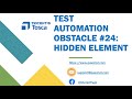 Tosca tutorial  lesson 130  hidden element  click element   obstacle 24 