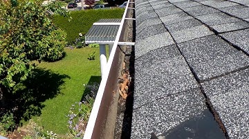 Checking roof gutters, no ladder. Super long 