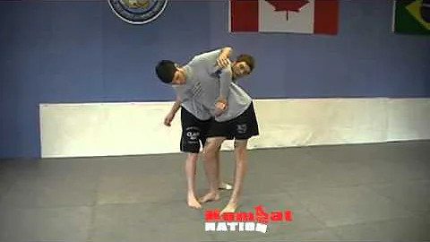 Takedown counter; Via reverse body lock throw by D...
