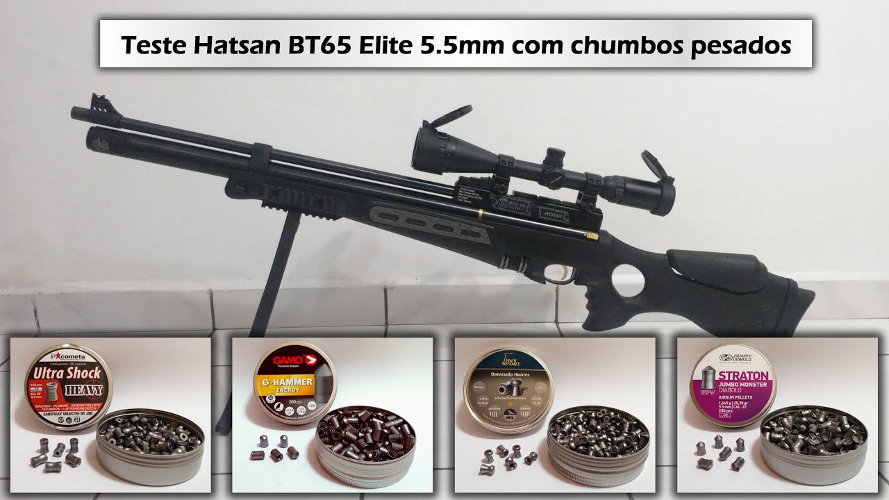 Hatsan BT65 Elite chumbos pesados - YouTube