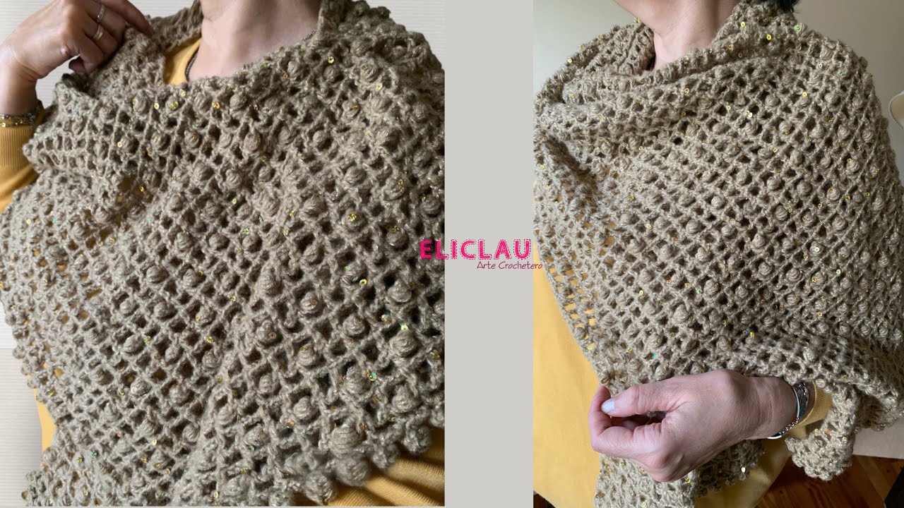 Esquema de Puntos muy FÁCIL | CHAL a Crochet | EliClau