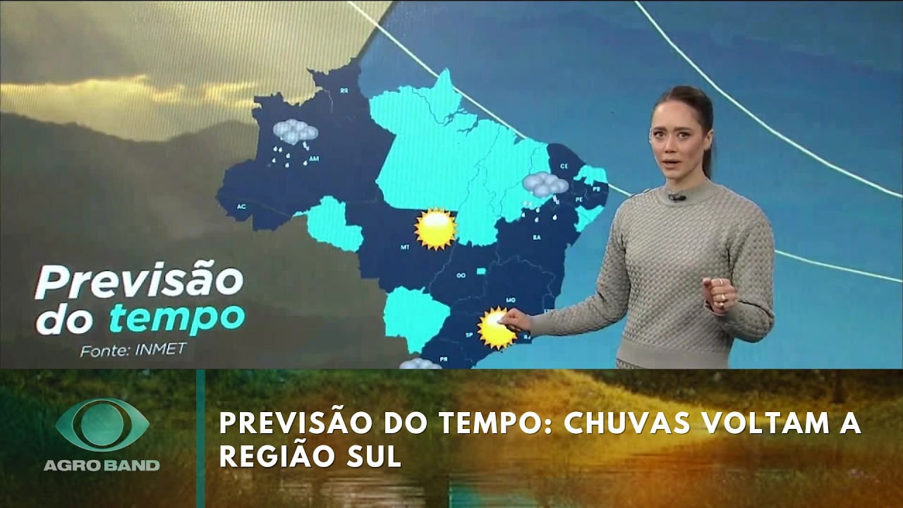 Previsão do tempo: chuvas voltam a região Sul