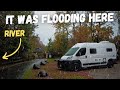 Non stop rain & FLOODING Moving in the Night | VAN LIFE