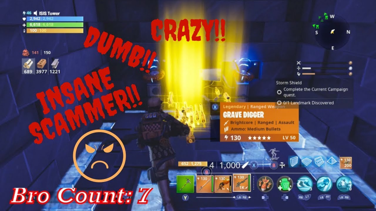 DUMB INSANE SCAMMER GETS SCAMMED! HE GIVES UP & DROPS HIS FULL INVENTORY! (GOES CRAZY!)