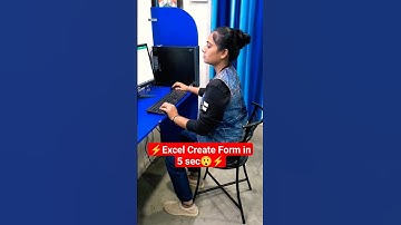 Excel Form Create with in 5 sec🔥😲 #viral #shorts #shortvideo