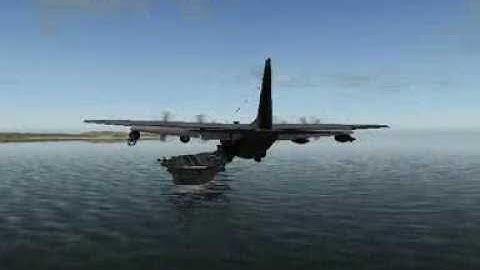 C-130 landing on USS Nimitz