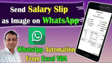 Send Salary Slip on WhatsApp in Image Format using Microsoft Excel Vba | Excel Application