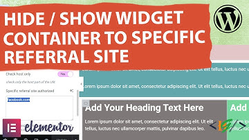How to Show / Hide Content When User Visit from Specific / Multiple Referral Site in ELementor