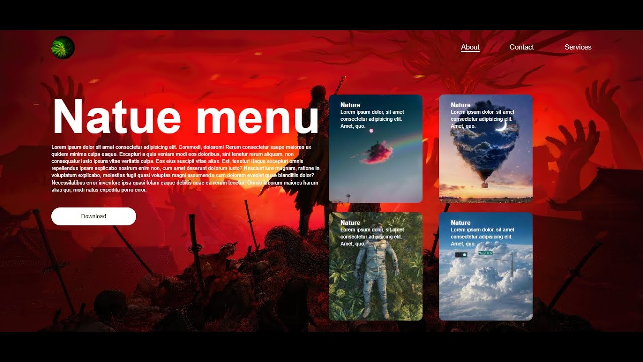 HTML CSS NATURE WEBSITE || HTML CSS WEBSITE || @ABUWEBYOUTUBE - YouTube