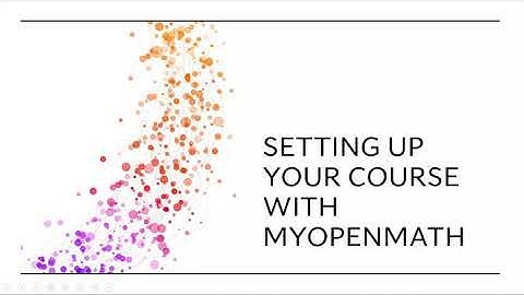 Creating a Copy of a Master MyOpenMath Course inside of Blackboard