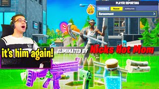 NICK EH 30 *FULL RAGE* after STREAM SNIPED 5 GAMES in a ROW! (Fortnite)