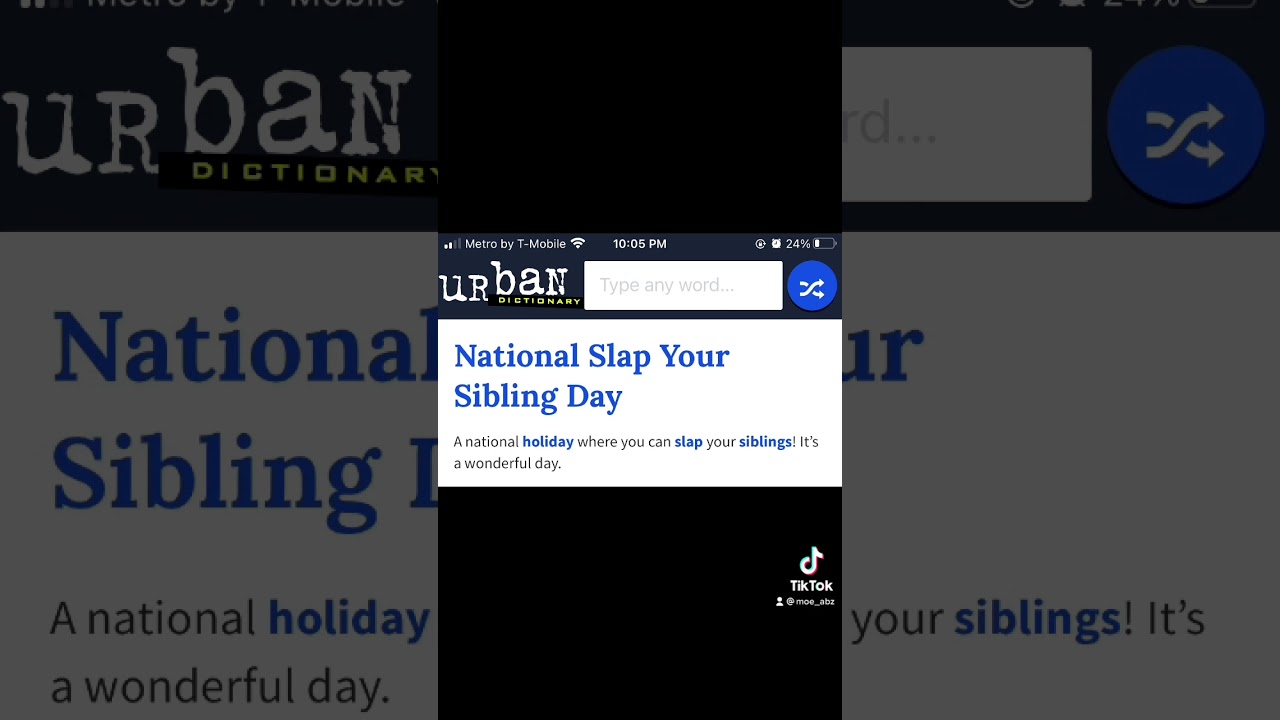 National slap your sibling day YouTube