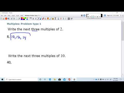 Multiples Problem Type 1