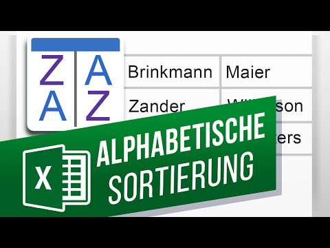 Video: Wie ordne ich den Text alphabetisch an?