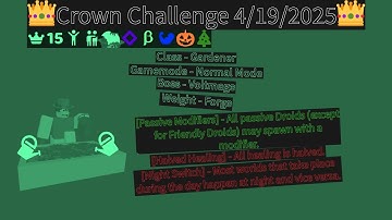 Crown Challenge 4/19/2025 - Randomly Generated Droids