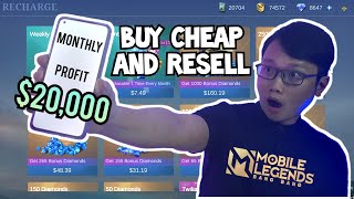 How to buy cheap Mobile Legends Diamonds for Reselling? $20K Profit Per Month Side Hustle (Giveaway)