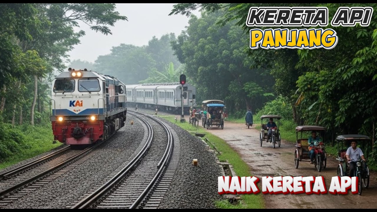 KERATA API PANJANG !! 24 KERETA API NGEBUT DI TIKUNGAN