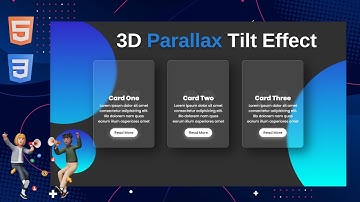 Javascript Parallax Tilt Effect using Vanilla tilt.js | 3D Tilt Hover Effects 🚀