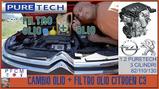 OIL + FILTER CHANGE ON ENGINE 1.2 PURETECH✅.SAVING MONEY AND TIME. easy. CITROËN,PEUGEOT,OPEL.