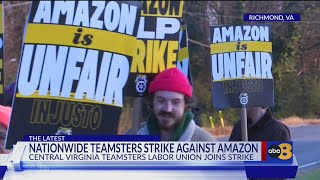 Central Virginia Teamsters labor union joins nationwide strike against Amazon