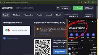 Create Flash USDT tokens for BC Game and Quotex using a TRC20 address