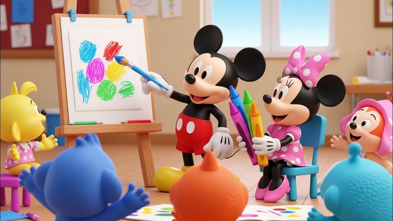 🎨🐭 Micky & Minnie’s Colorful Art Party with Friends 🖌️🌈