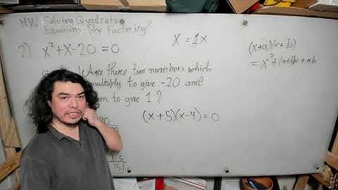 Solve x^2 + x - 20 = 0 by factoring (Example 2)