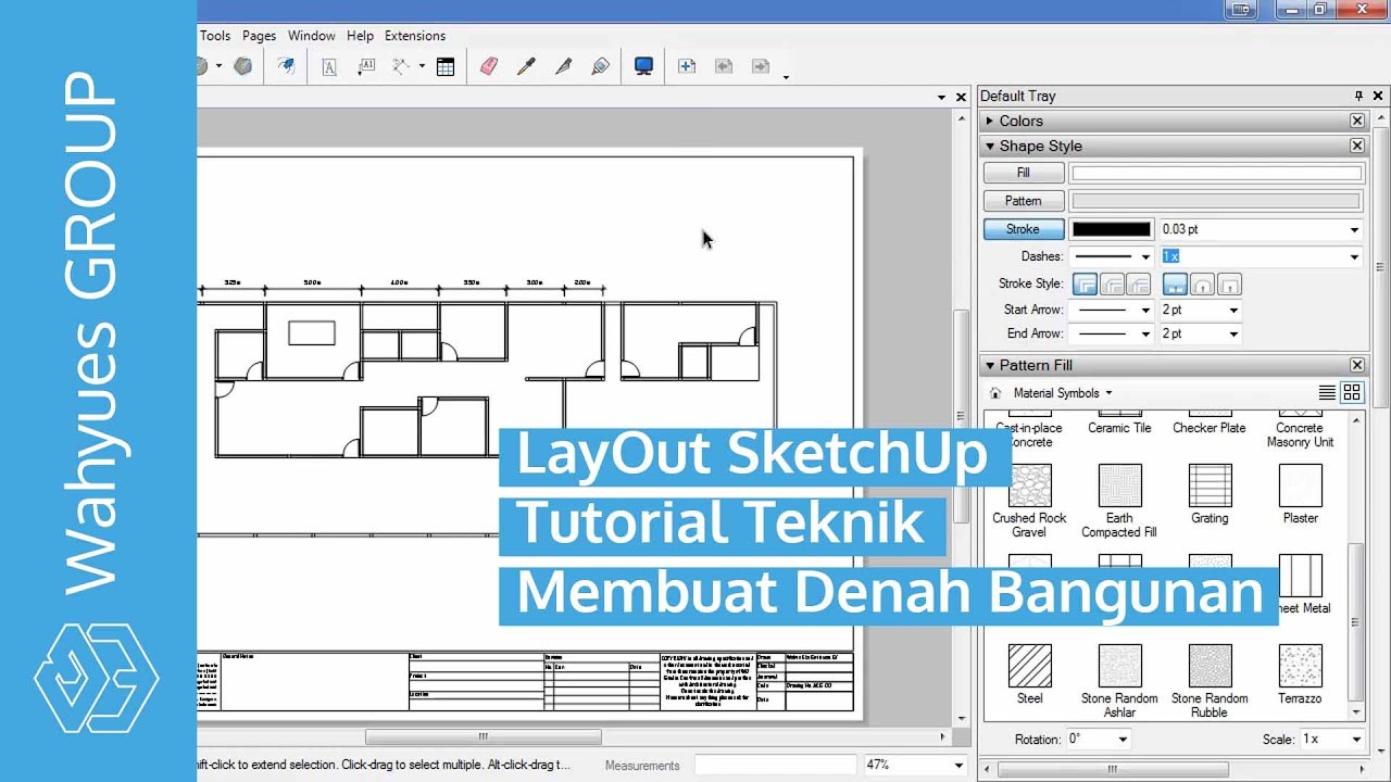 Teknik Membuat Denah Bangunan Menggunakan LayOut SketchUp YouTube