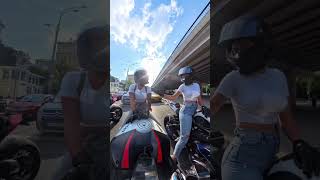 Когда очень жарко на спорт байке #анютамини #мотоциклисты #bikergirl