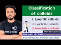 classification of colloids &amp; comparative account of their general properties | physical pharmaceutic