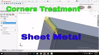 SolidWorks Tutorial: Corner Treatment Sheet Metal Tutorial