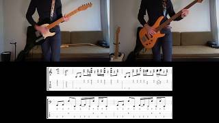 Video thumbnail of "Red Hot Chili Peppers - Naked In The Rain Guitar and Bass cover with tabs"