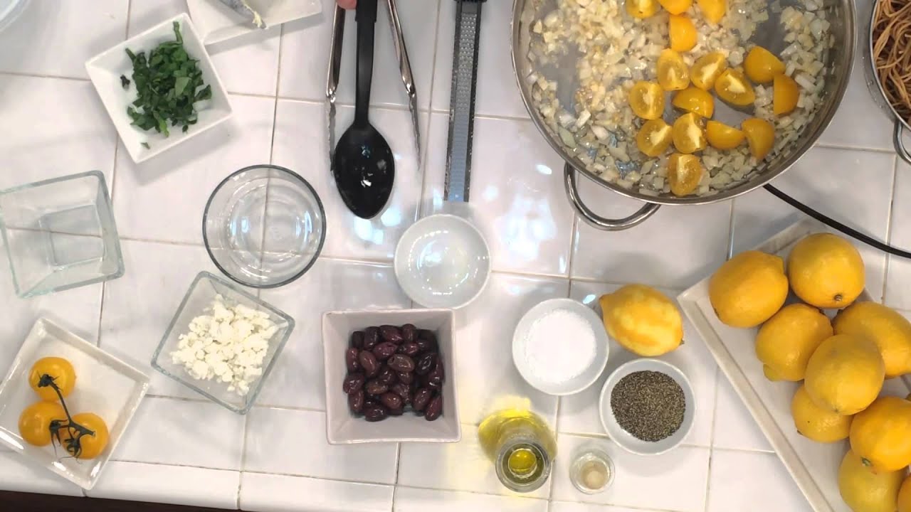 In the Kitchen with David EPISODE 13 Valentines Day II: Wheat Pasta Sauté with Kalamata Olives