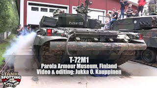 T-72M1 Engine Start And Running From Behind - Parola Armour Museum