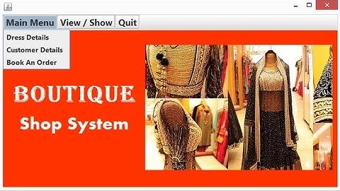 Boutique Management System - CBSE ip Project for Class 12  (Java Netbeans and MySql)