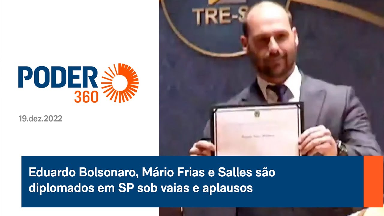 Eduardo Bolsonaro, Mário Frias e Salles são diplomados em SP sob vaias e aplausos