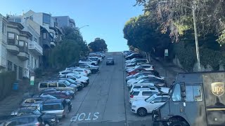 Driving Up Insanely Steep Road In San Francisco