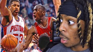 I LOST IT WATCHING MICHAEL JORDAN VS THE BAD BOY PISTONS | REACTION