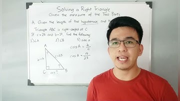 Solving a Right Triangle Given the Measure of the Two Parts - PART 1 by @MathTeacherGon